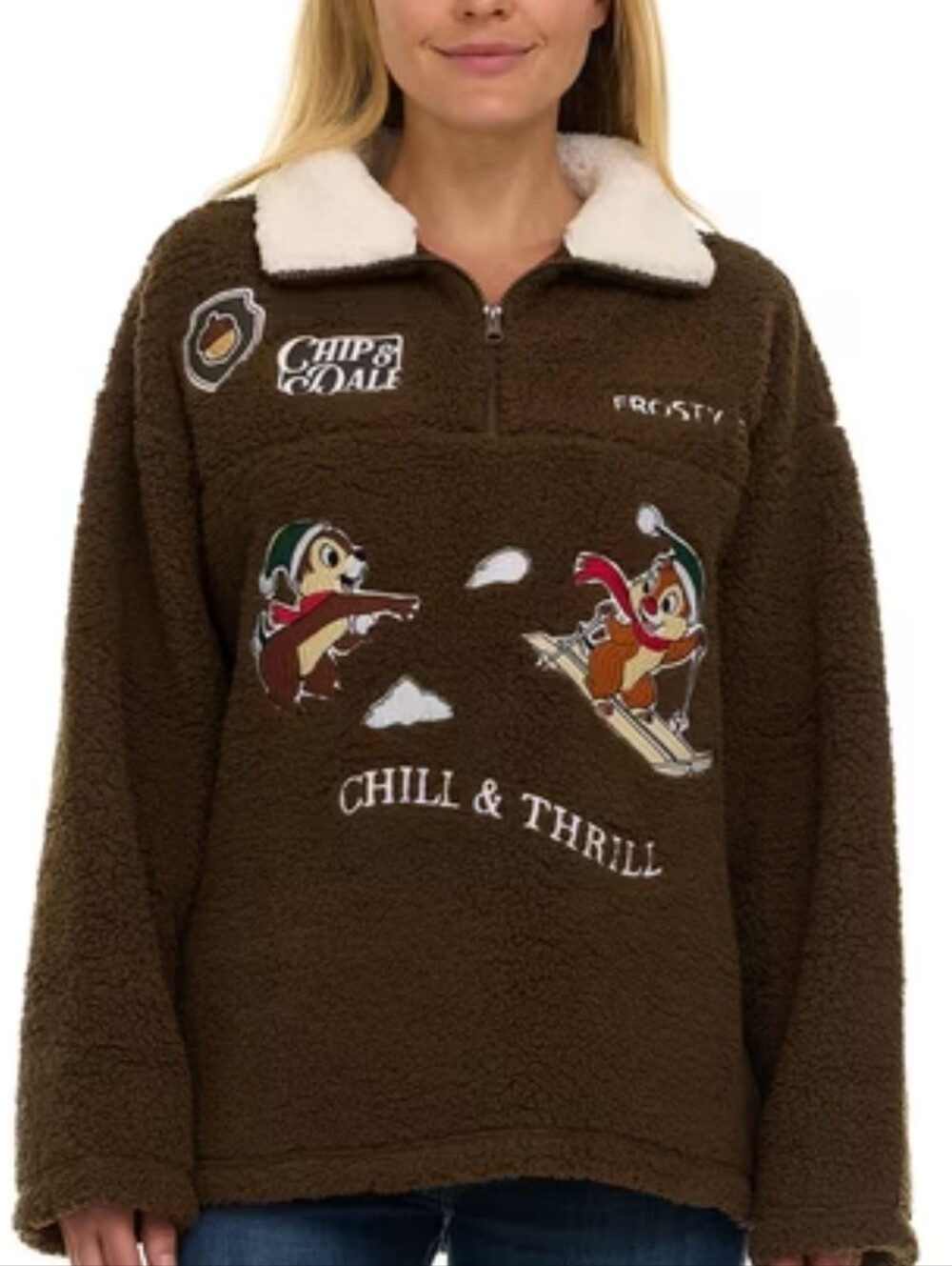 Disney Chip & Dale Sherpa Pullover NWT